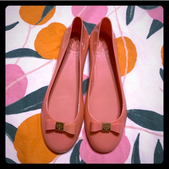⭐️HOST PICK⭐️Tory Burch Raspberry Sorbet Jelly Ballet Flats - Size 8 - Picture 6 of 8